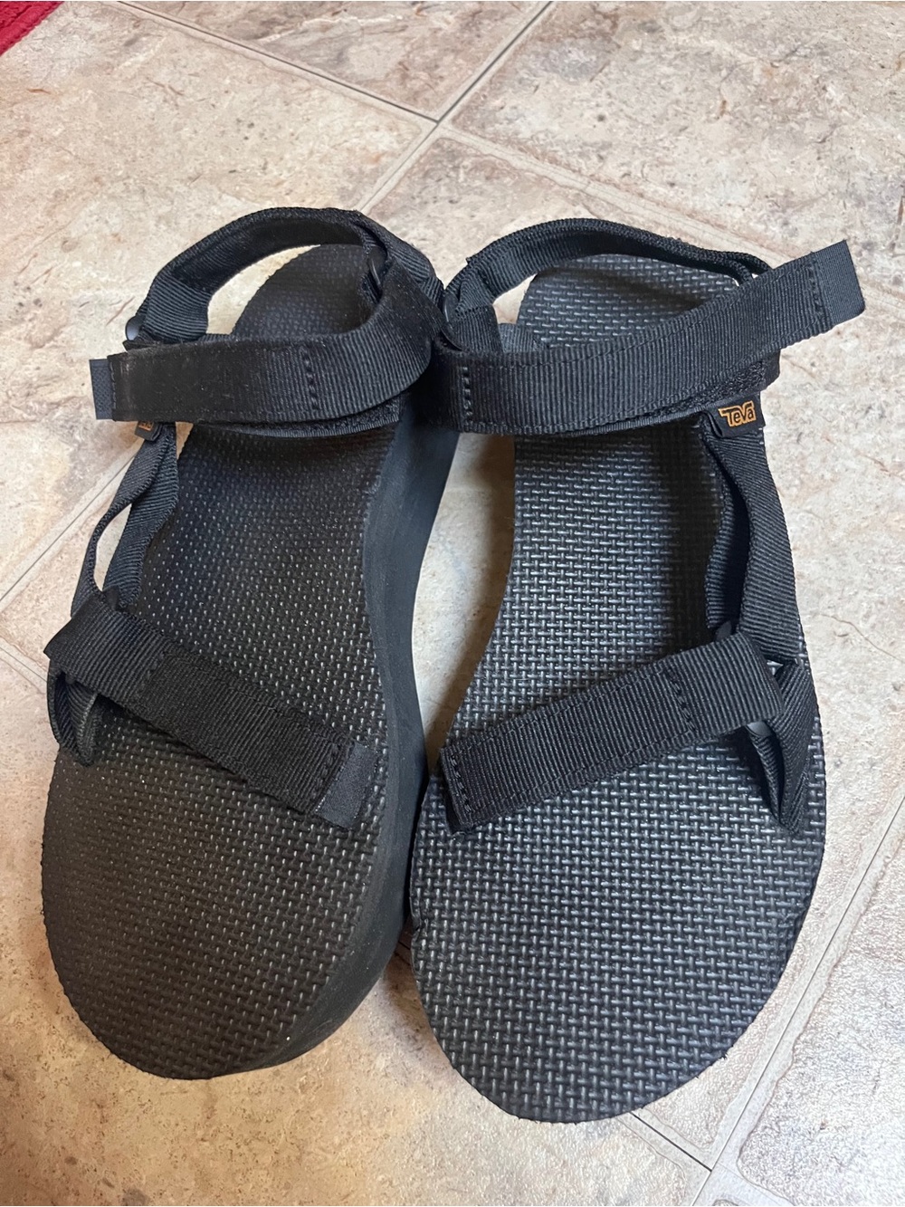 Teva Black Outdoor Strap Sandals